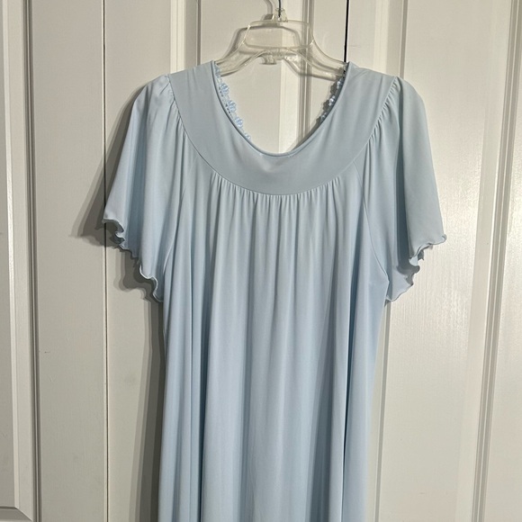 Shadowline Beloved Flutter Sleeve Lace Babydoll Long Nightgown Size L - Picture 6 of 11